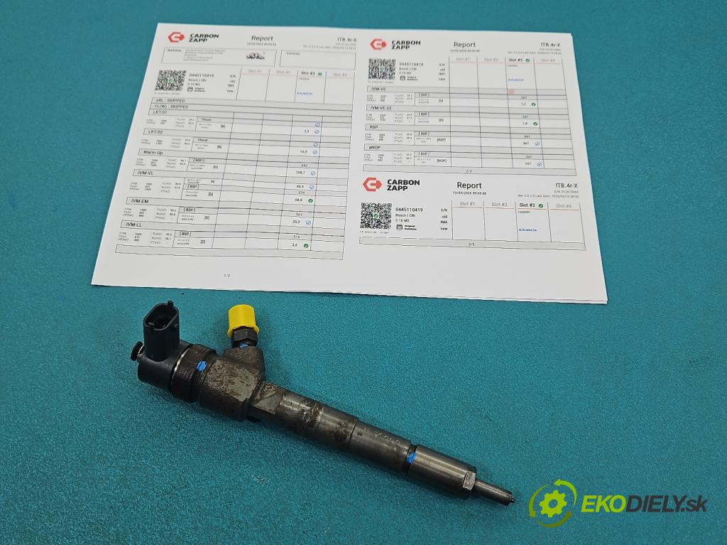 Fiat Freemont 2.0 jtd 170 hp manual 125 kW 1956 cm3 5- vstřikovač 0445110419 (Vstřikovač paliva)