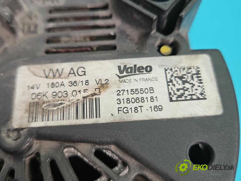 Skoda Octavia III 2013- 2.0 TSI 190 hp automatic 140 kW 1984 cm3 5- Alternator 06K903015B (Alternátor)