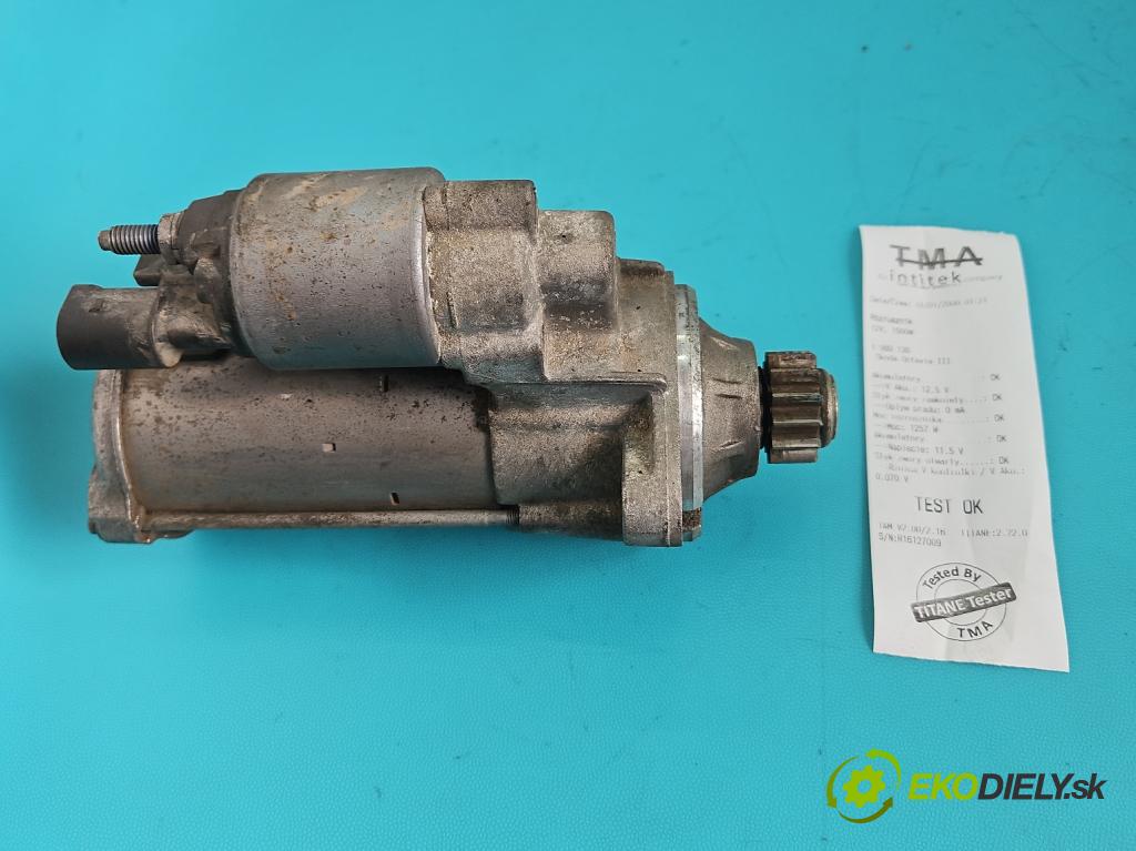 Skoda Octavia III 2013- 2.0 TSI 190 hp automatic 140 kW 1984 cm3 5- startér: 02E911024M (Startér)