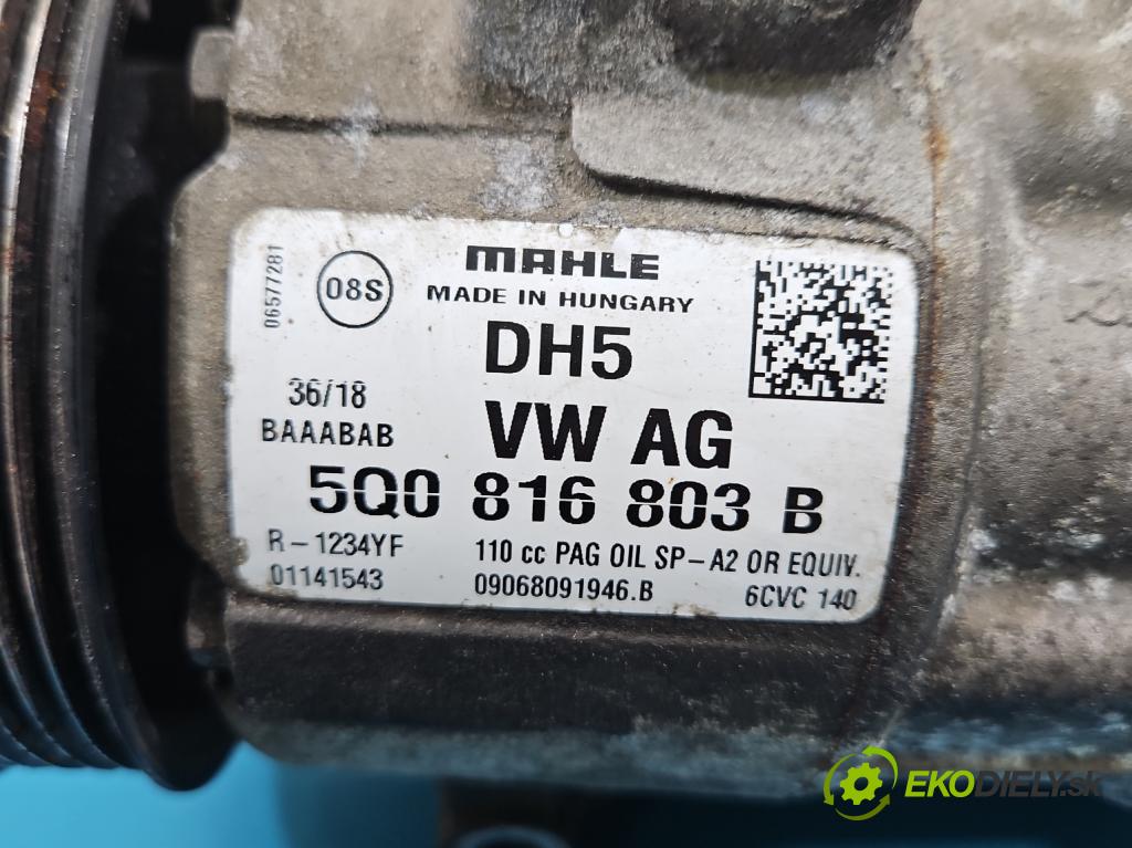 Skoda Octavia III 2013- 2.0 TSI 190 hp automatic 140 kW 1984 cm3 5- Kompresor: klíma 5Q0816803B (Kompresor klimatizace)