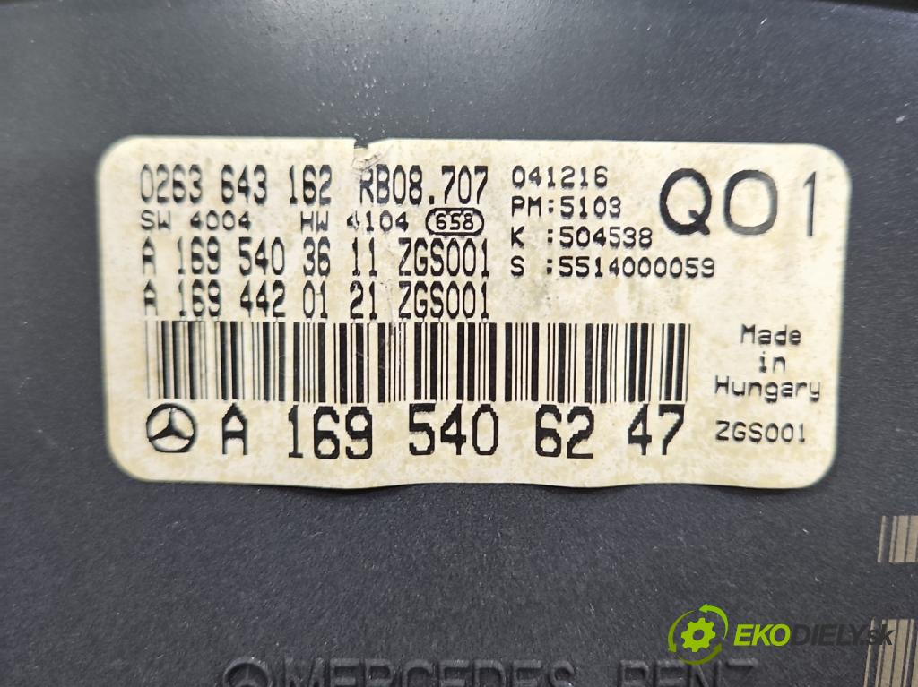 Mercedes A W169 2004-2012 2.0 cdi 109 hp manual 80 kW 1992 cm3 3- Přístrojová deska A1695406247 (Přístrojová deska)