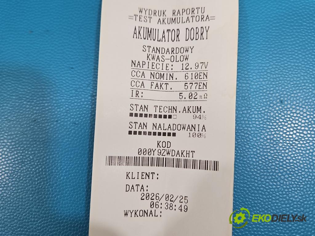 Seat Ibiza IV 6J 2008-2017 1.2 12V 69KM manual 51 kW 1198 cm3 5- Akumulator automobilový