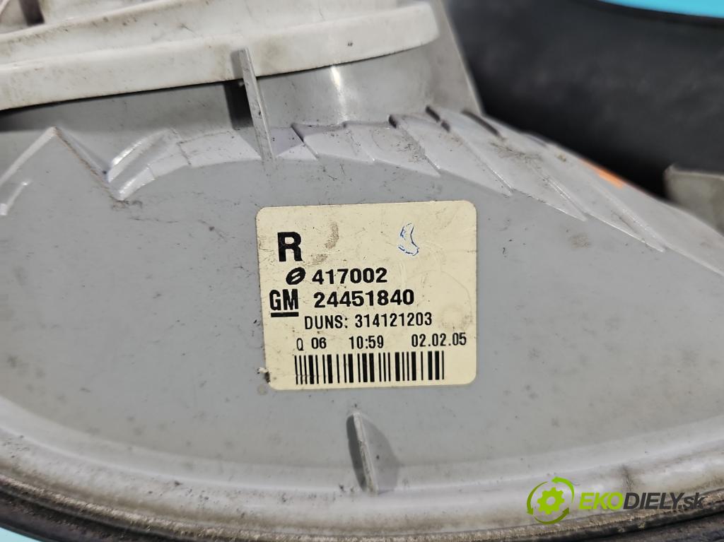 Opel Astra III 2004-2014 1.8 16V 125 HP manual 92 kW 1796 cm3 5- svetlo / reflektor zadné pravé 24451840 (Kľučka dverí ostatné)