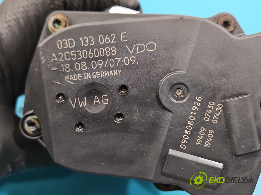 Seat Ibiza IV 6J 2008-2017 1.2 12V 69KM manual 51 kW 1198 cm3 5- klapka 03D133062E (Škrtiaca klapka)