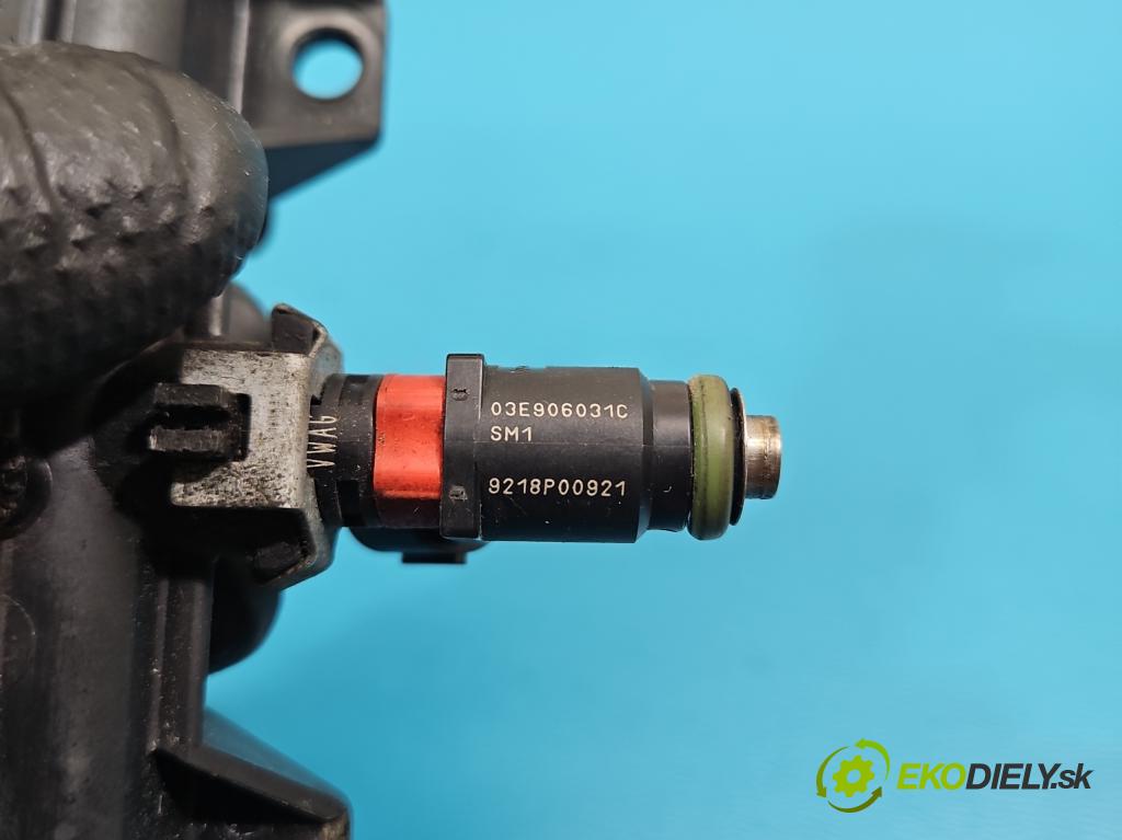 Seat Ibiza IV 6J 2008-2017 1.2 12V 69KM manual 51 kW 1198 cm3 5- vstrek 03E906031C (Vstrekovač paliva)