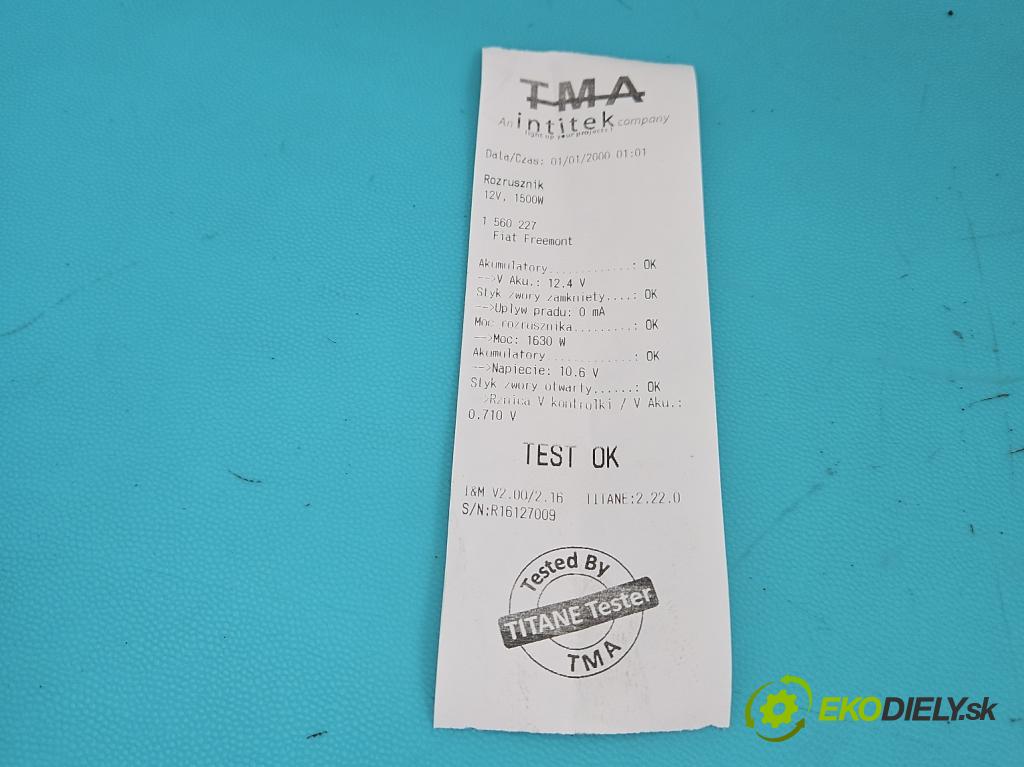 Fiat Freemont 2.0 jtd 170 HP manual 125 kW 1956 cm3 5- štartér M001T31171ZC (Štartér)