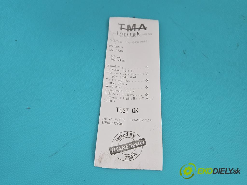 Audi A4 B8 2007-2015 2.0 tdi 143 HP manual 105 kW 1968 cm3 5- štartér 0001139019 (Štartér)