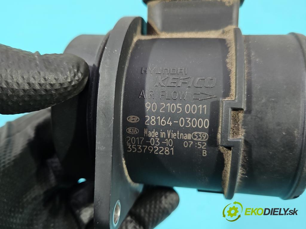 Kia Niro I 2016-2022 1.6 GDI 105 HP automatic 77 kW 1580 cm3 5- průtokoměr: 9021050011 (Váha vzduchu)