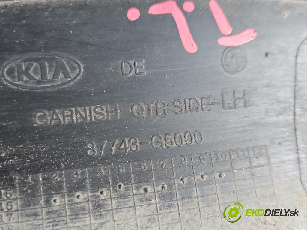 Kia Niro I 2016-2022 1.6 GDI 105 HP automatic 77 kW 1580 cm3 5- lišta blatník zadné ľavé 87743-G5000
