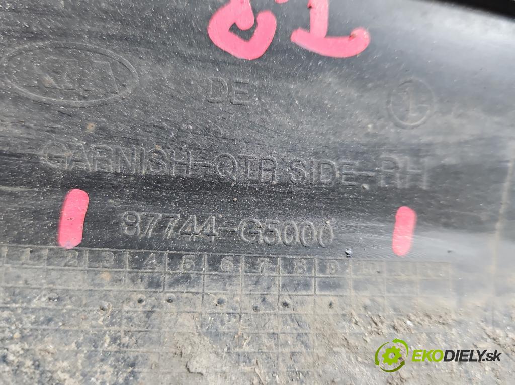 Kia Niro I 2016-2022 1.6 GDI 105 HP automatic 77 kW 1580 cm3 5- lišta blatník zadné pravé 87744-G5000 (Lišta)