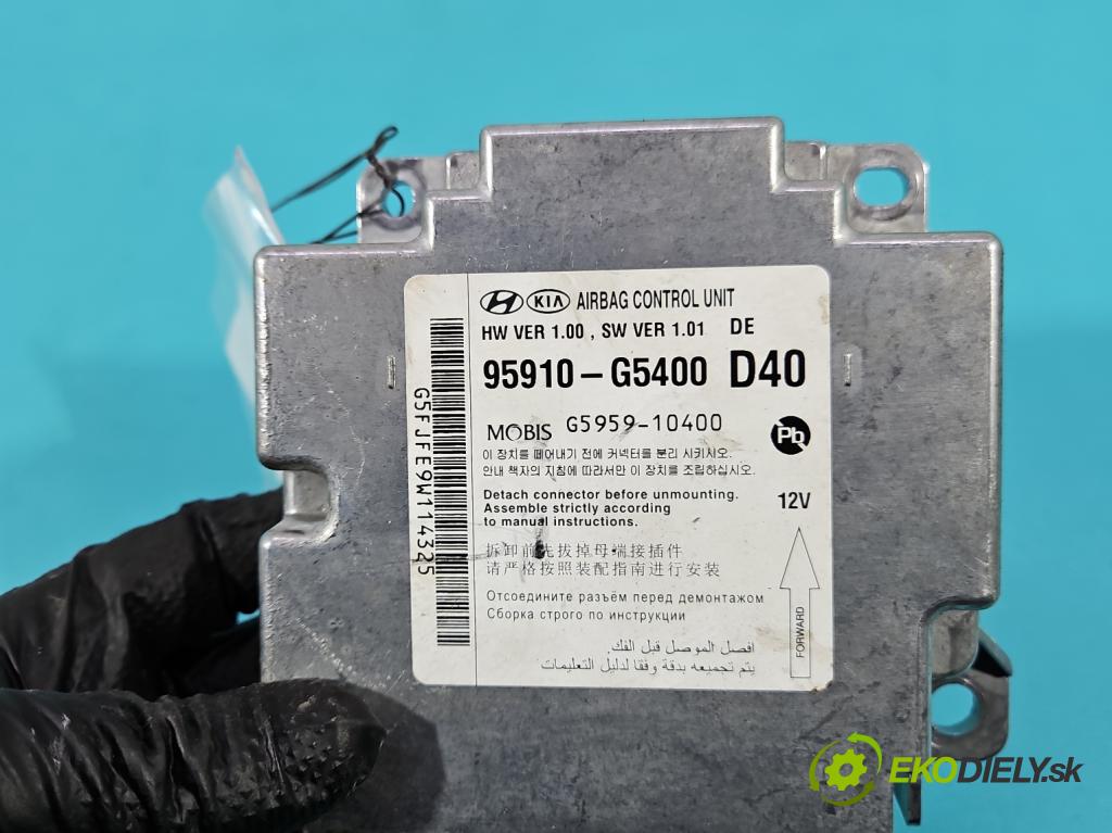 Kia Niro I 2016-2022 1.6 GDI 105 HP automatic 77 kW 1580 cm3 5- riadiaca jednotka vankúše: 95910-G5400