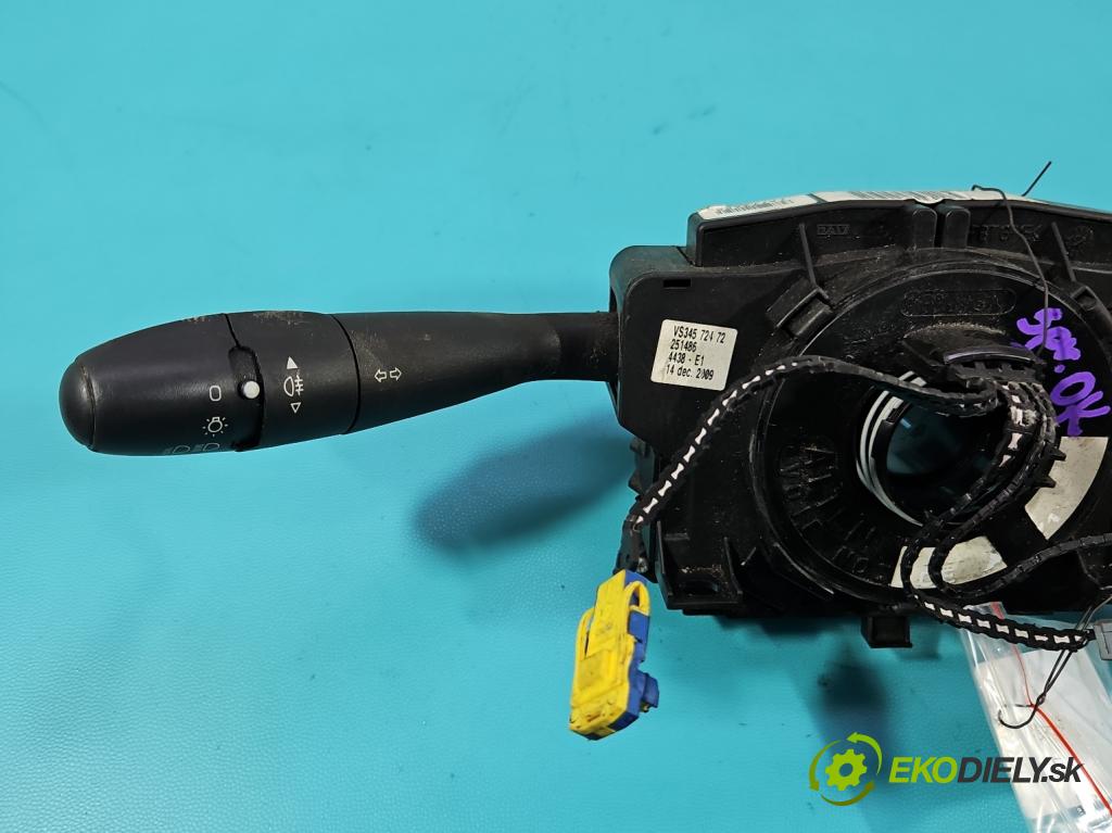 Peugeot 206 1.4 hdi 68 HP manual 50 kW 1398 cm3 3- prepínač komplex: 96417690XT (Prepínacie páčky pod volantom)