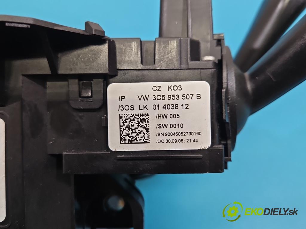 Vw Passat B6 2005-2010 1.9 tdi 105 hp manual 77 kW 1896 cm3 4- Přepínač sdružený 3C5953513B (Páčky pod volantem)