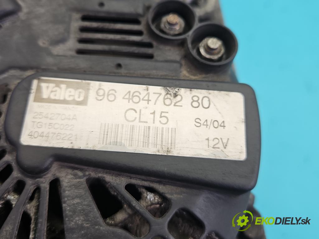 Peugeot 206 1.4 hdi 68 HP manual 50 kW 1398 cm3 3- Alternator 9646476280 (Alternátor)