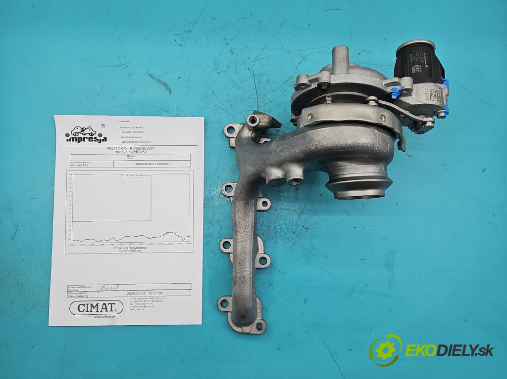 Renault Express 1.5 dci 95 HP manual 70 kW 1461 cm3 5- turbodúchadlo, turbo repasovaná 16359700069