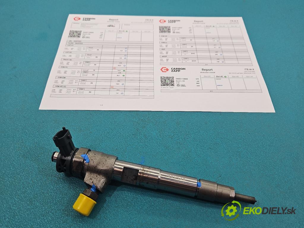 Renault Express 1.5 dci 95 hp manual 70 kW 1461 cm3 5- vstřikovač 0445110800 (Vstřikovač paliva)