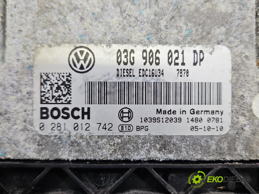 Vw Passat B6 2005-2010 1.9 tdi 105 HP manual 77 kW 1896 cm3 4- riadiaca jednotka motora 03G906021DP