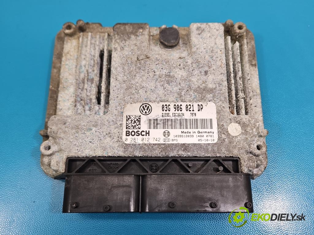 Vw Passat B6 2005-2010 1.9 tdi 105 HP manual 77 kW 1896 cm3 4- riadiaca jednotka motora 03G906021DP