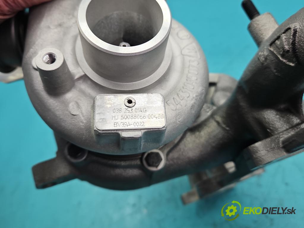 Vw Passat B6 2005-2010 1.9 tdi 105 HP manual 77 kW 1896 cm3 4- turbodúchadlo, turbo repasovaná BV39A-0022