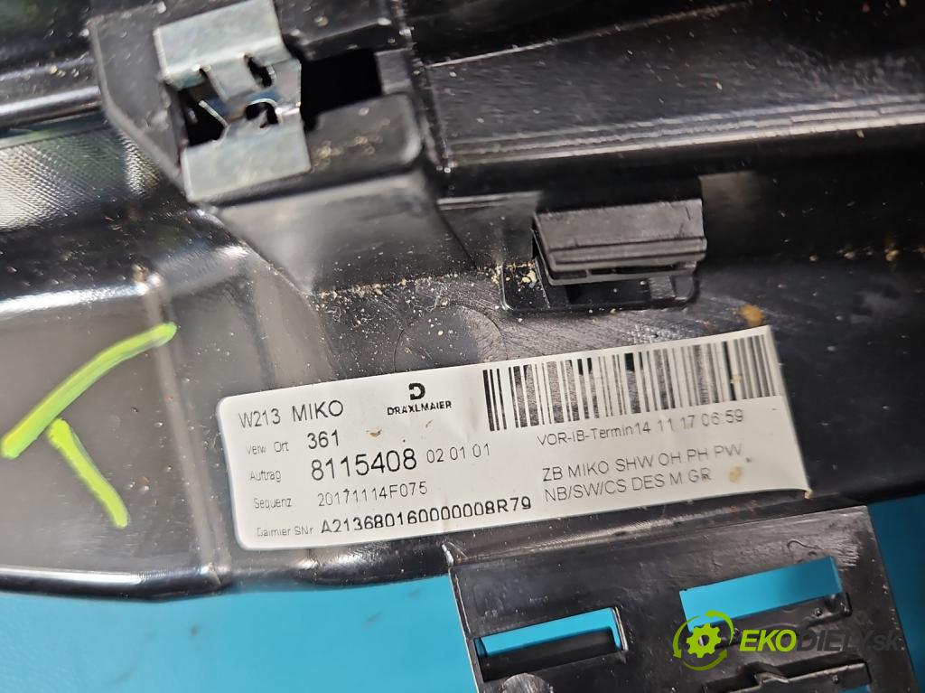 Mercedes E W213 2016-2023 2.0 CDI 194KM: automatic 143 kW 1950 cm3 4- operadlo A2136801600 (Lakťová opierka)