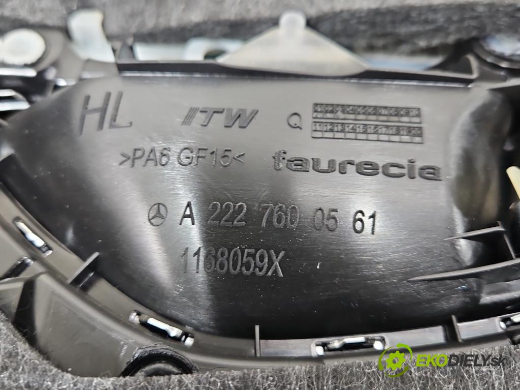 Mercedes S W222 2013-2020 3.0 cdi (656929) 340KM automatic 250 kW 2925 cm3 4- Tapacír: dveře zadní levé A2227600561