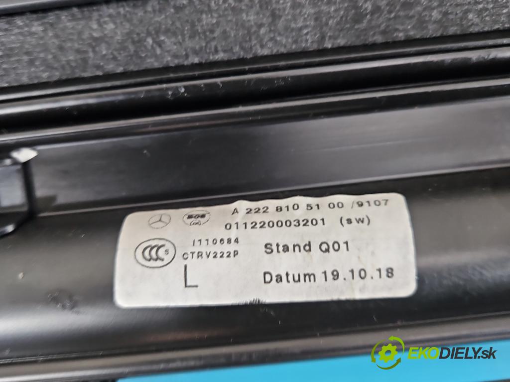 Mercedes S W222 2013-2020 3.0 cdi 656929 340KM automatic 250 kW 2925 cm3 4- roleta A2228105100 (Roleta zavazadlového prostoru)