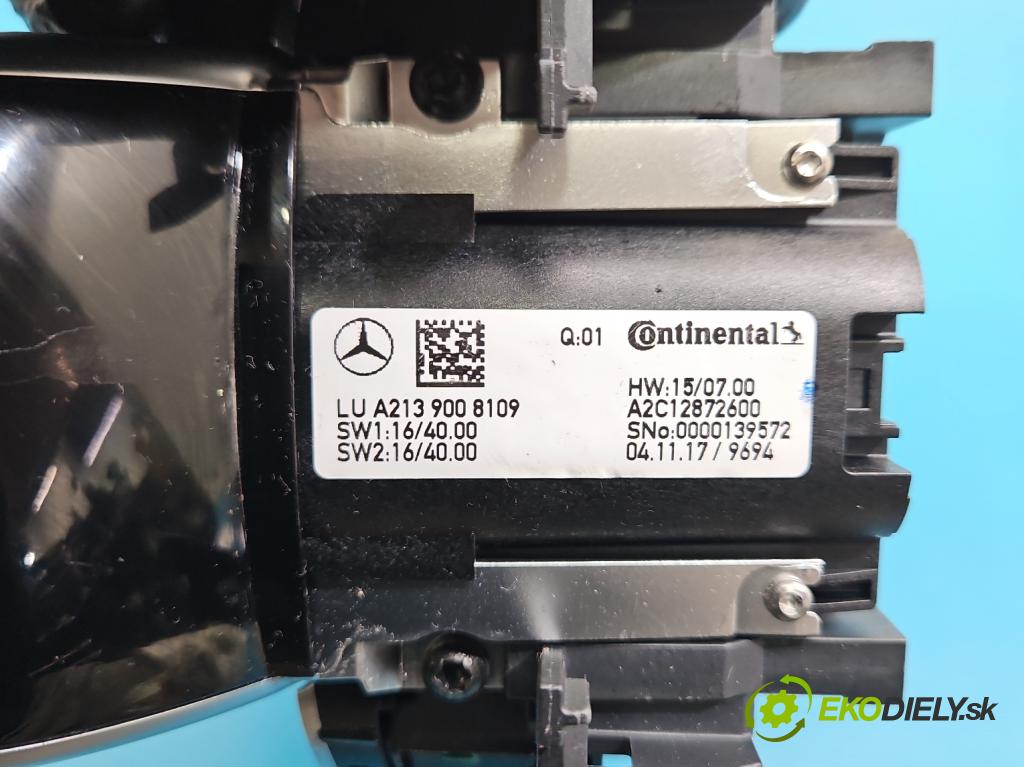 Mercedes E W213 2016-2023 2.0 CDI 194KM: automatic 143 kW 1950 cm3 4- prepínač rádio: navigácie A2139008109