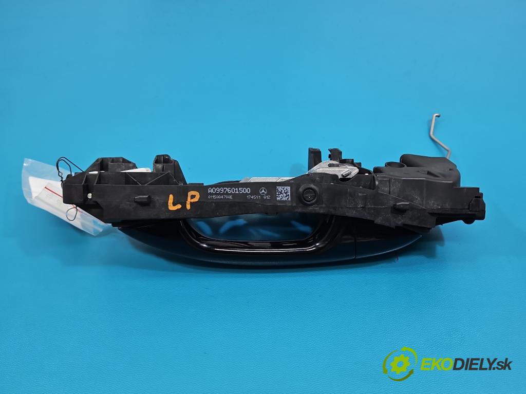 Mercedes E W213 2016-2023 2.0 CDI 194KM: automatic 143 kW 1950 cm3 4- rukoväť predné ľavé mimo: A0997601500 (Kľučka dverí vonkajšia predná ľavá)