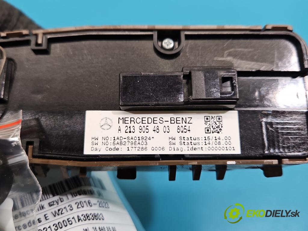 Mercedes E W213 2016-2023 2.0 CDI 194KM: automatic 143 kW 1950 cm3 4- prepínač okien spätných zrkadiel A2139054803