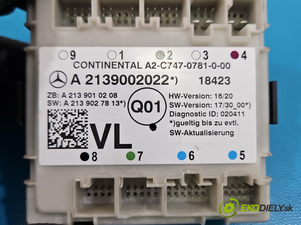 Mercedes S W222 2013-2020 3.0 cdi (656929) 340KM: automatic 250 kW 2925 cm3 4- riadiaca jednotka ostatné A2139002022