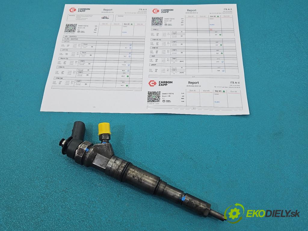 Bmw 1 E87 2004-2011 2.0d 150 hp manual 110 kW 1995 cm3 5- vstřikovač 0445110216 (Vstřikovač paliva)