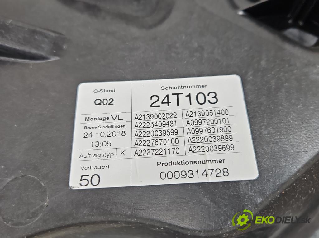 Mercedes S W222 2013-2020 3.0 cdi 656929 340KM: automatic 250 kW 2925 cm3 4- mechanizmus okna predné ľavý 24T103