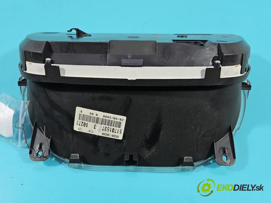 Fiat Punto Grande 1.4 8V 77 hp manual 57 kW 1368 cm3 5- Přístrojová deska 51701537 (Přístrojová deska)