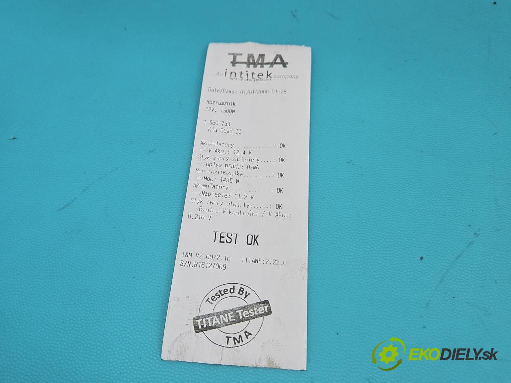 Kia Ceed II 2012-2018 1.6 crdi 128 HP manual 94 kW 1582 cm3 5- štartér 36100-2A500 (Štartér)