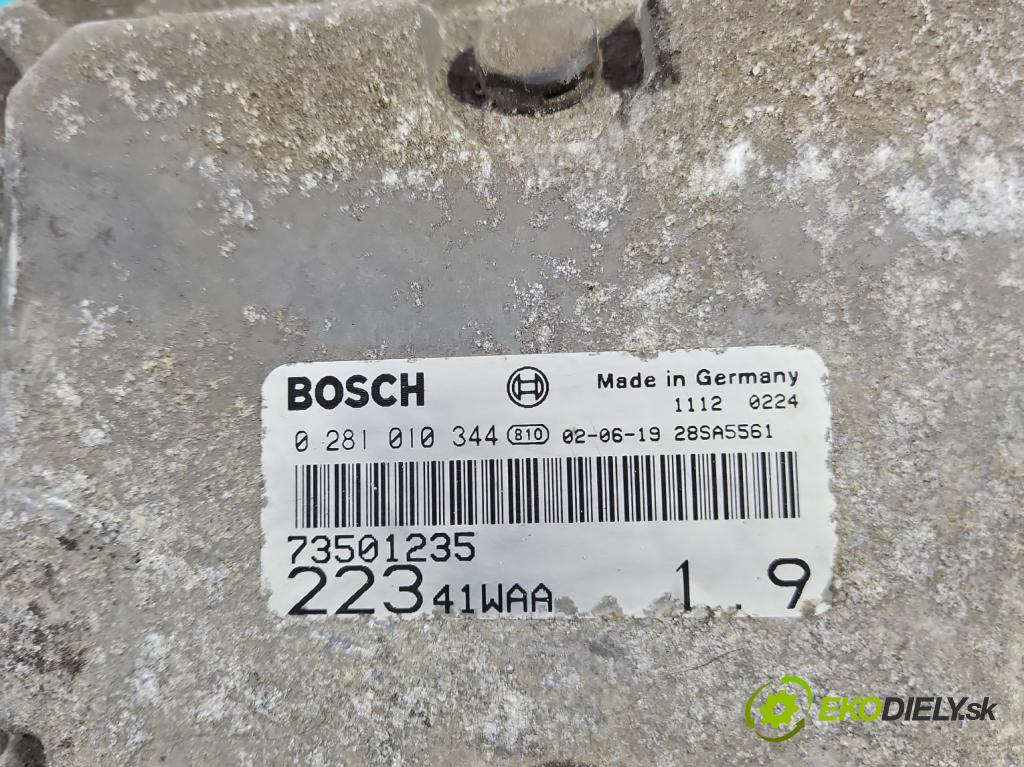 Fiat Doblo I 2001-2010 1.9 jtd 101 HP manual 74 kW 1910 cm3 5- riadiaca jednotka motora 0281010344