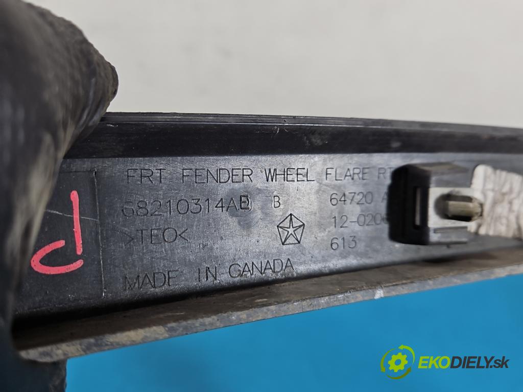 Jeep Cherokee KL 2013-2023 2.0 multijet: 140 HP manual 103 kW 1956 cm3 5- lišta blatník predné pravé 68210314A