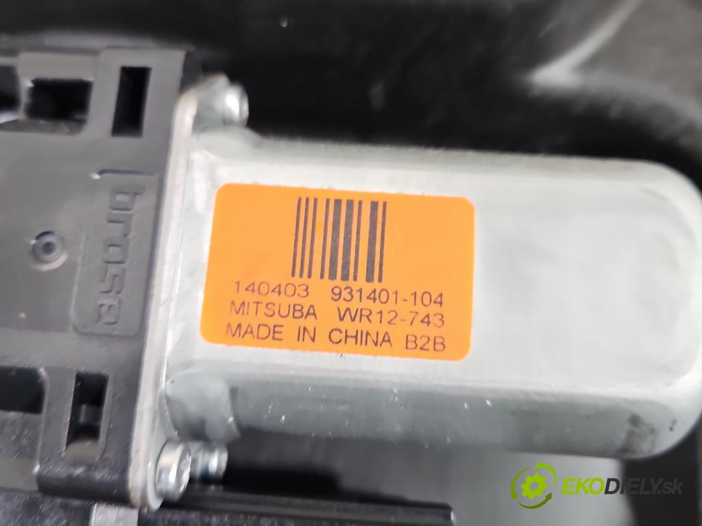 Jeep Cherokee KL 2013-2023 2.0 multijet: 140 HP manual 103 kW 1956 cm3 5- mechanizmus okna predné pravý 68227256AA