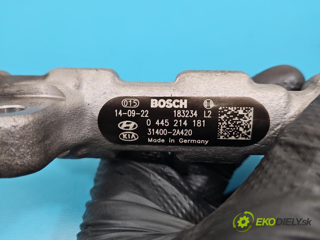 Kia Ceed II 2012-2018 1.6 crdi 128 hp manual 94 kW 1582 cm3 5- lišta vstřikovací 0445214181 (Vstřikovací lišta)