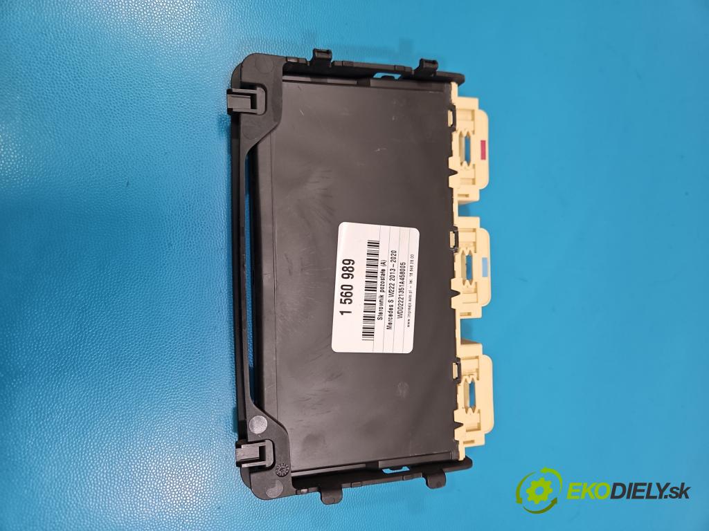 Mercedes S W222 2013-2020 3.0 cdi (656929) 340KM: automatic 250 kW 2925 cm3 4- riadiaca jednotka ostatné A2229000816