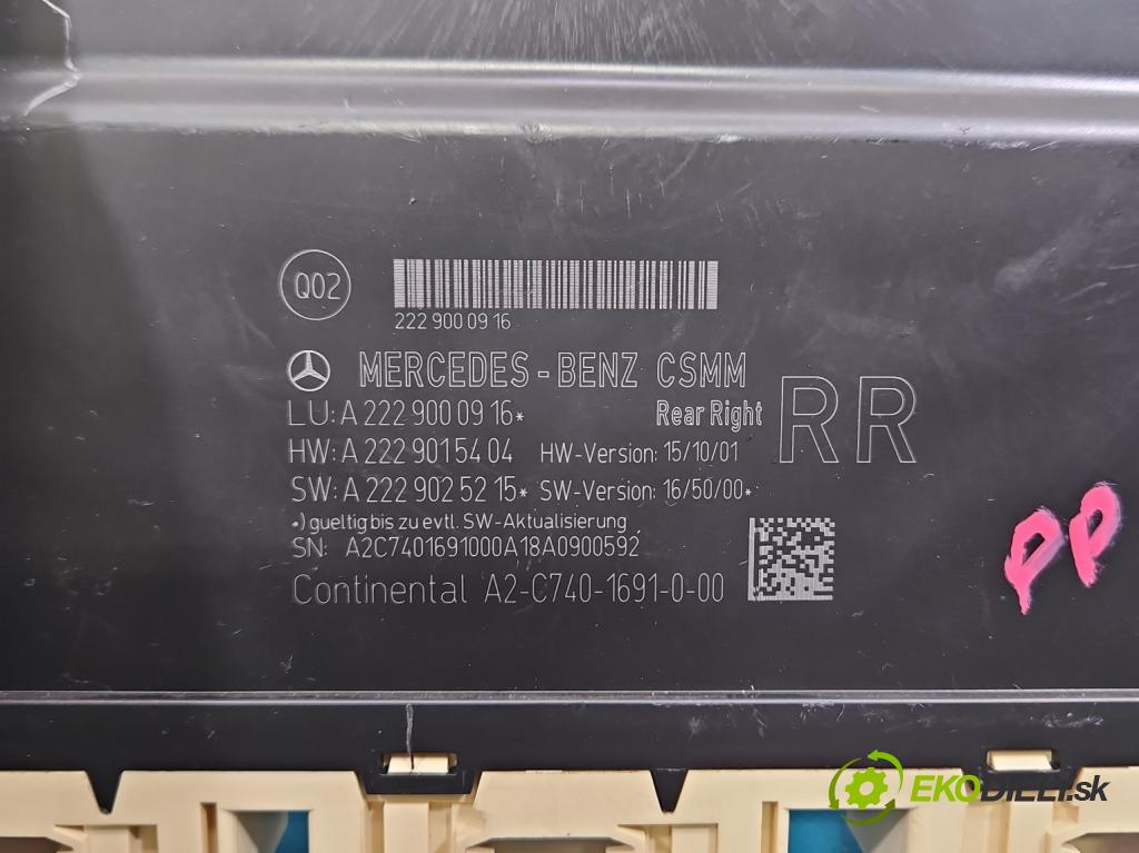 Mercedes S W222 2013-2020 3.0 cdi (656929) 340KM: automatic 250 kW 2925 cm3 4- riadiaca jednotka ostatné A2229000916