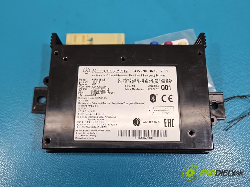 Mercedes S W222 2013-2020 3.0 cdi (656929) 340KM: automatic 250 kW 2925 cm3 4- riadiaca jednotka ostatné A2229004619