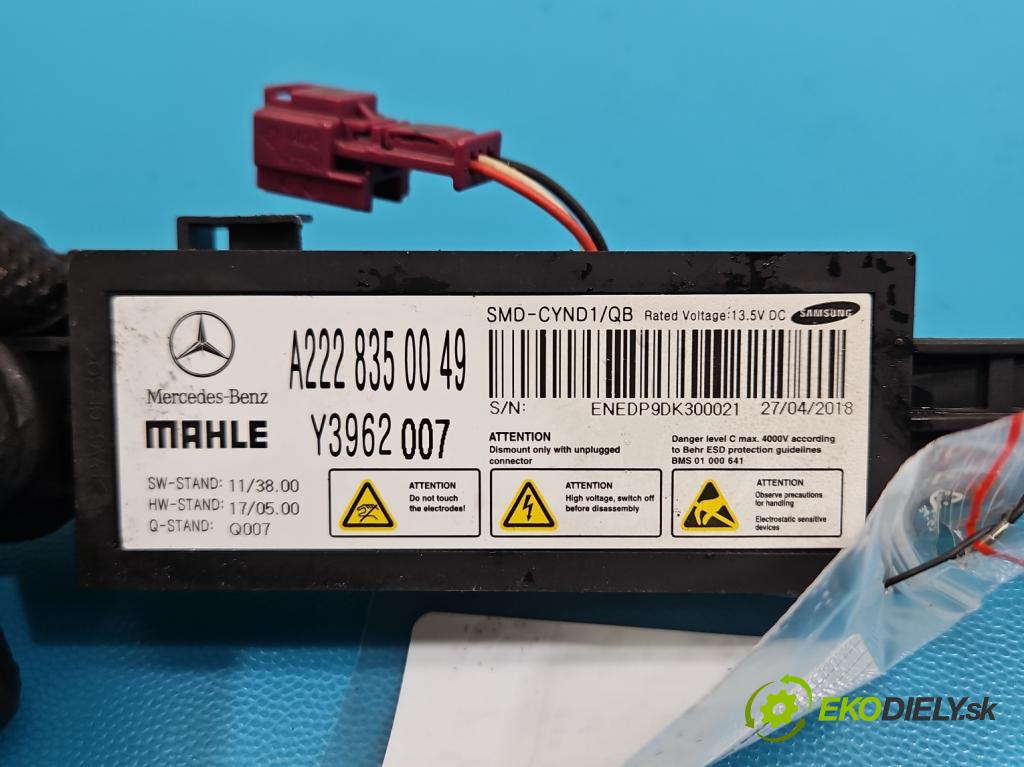 Mercedes S W222 2013-2020 3.0 cdi (656929) 340KM: automatic 250 kW 2925 cm3 4- riadiaca jednotka ostatné A2228350049