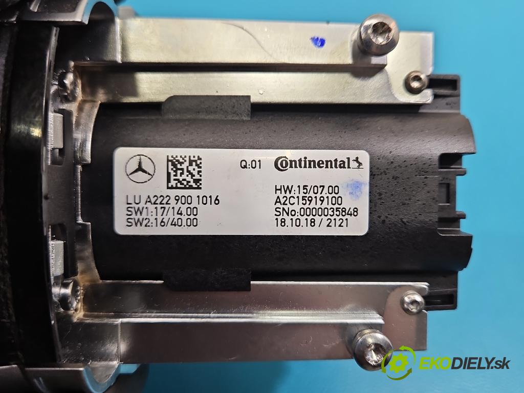 Mercedes S W222 2013-2020 3.0 cdi 656929 340KM: automatic 250 kW 2925 cm3 4- prepínač rádio: navigácie A2229001016