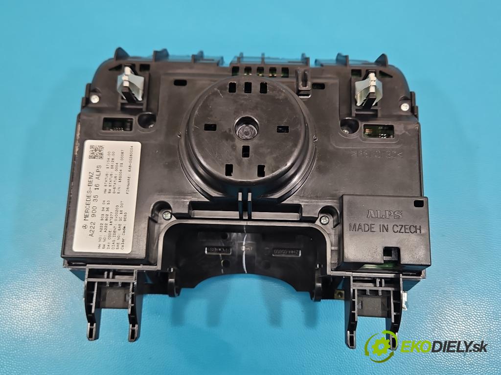 Mercedes S W222 2013-2020 3.0 cdi (656929) 340KM: automatic 250 kW 2925 cm3 4- prepínač rádio: navigácie A2229003516