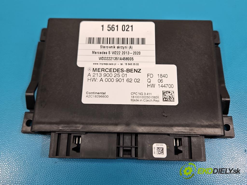 Mercedes S W222 2013-2020 3.0 cdi 656929 340KM: automatic 250 kW 2925 cm3 4- riadiaca jednotka skřie: A2139002501