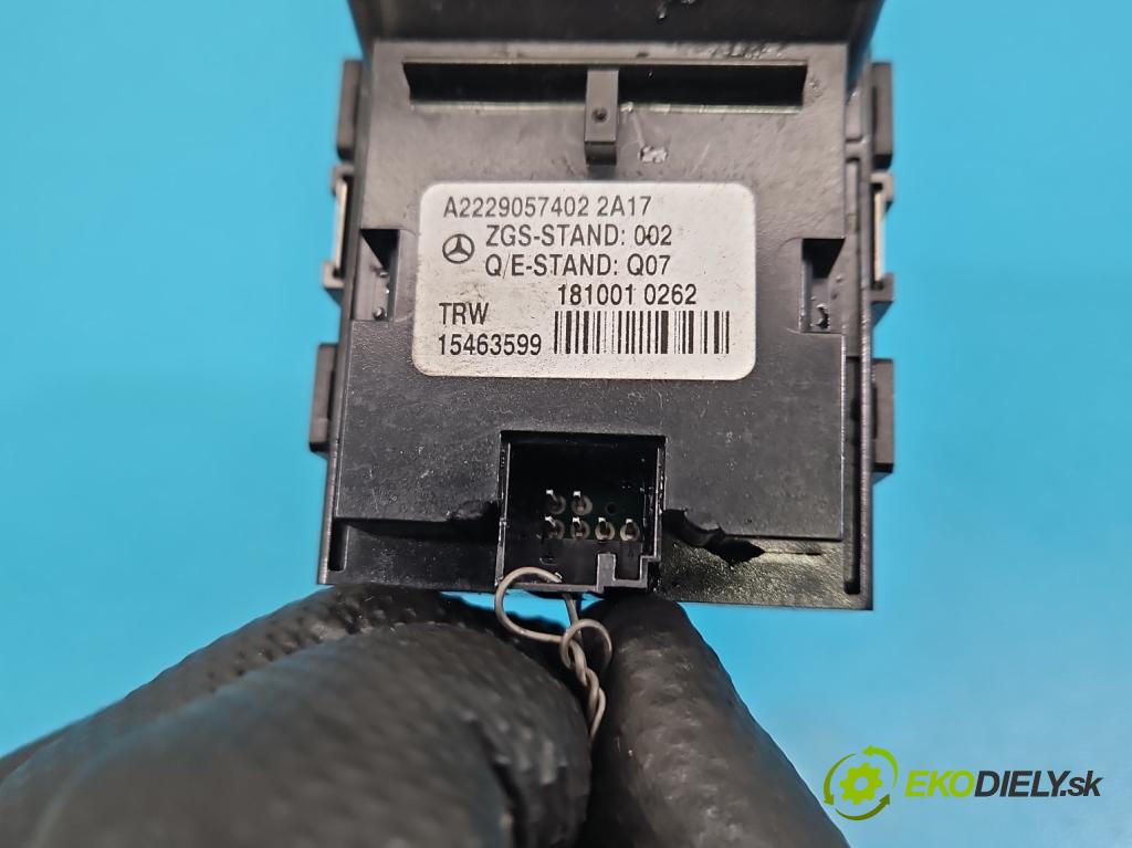 Mercedes S W222 2013-2020 3.0 cdi (656929) 340KM: automatic 250 kW 2925 cm3 4- prepínač brzda: ručný A2229057402 (Prepínacie páčky pod volantom)