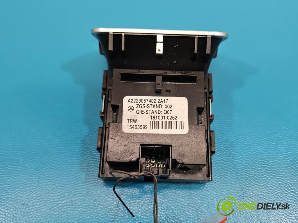 Mercedes S W222 2013-2020 3.0 cdi (656929) 340KM: automatic 250 kW 2925 cm3 4- prepínač brzda: ručný A2229057402 (Prepínacie páčky pod volantom)