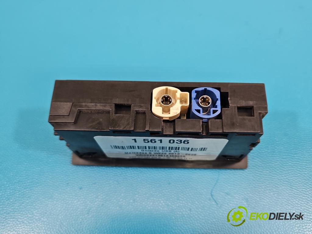 Mercedes S W222 2013-2020 3.0 cdi (656929) 340KM: automatic 250 kW 2925 cm3 4- zásuvka USB A2228203026