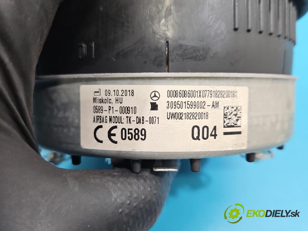 Mercedes S W222 2013-2020 3.0 cdi (656929) 340KM automatic 250 kW 2925 cm3 4- Polštář: vzduch: Řidič: 0008608600 (Airbag)