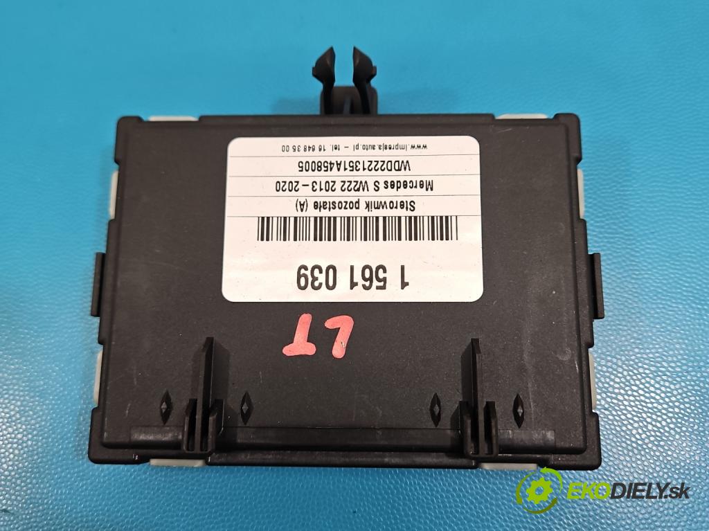 Mercedes S W222 2013-2020 3.0 cdi (656929) 340KM: automatic 250 kW 2925 cm3 4- riadiaca jednotka ostatné A2229007618